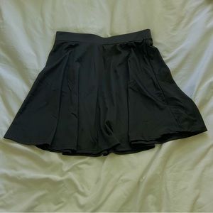 preppy black mini skirt